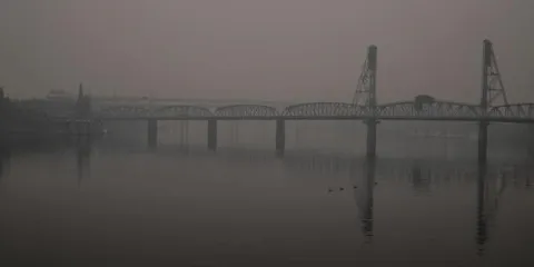 Smoky Air in Portland after Wildfires
