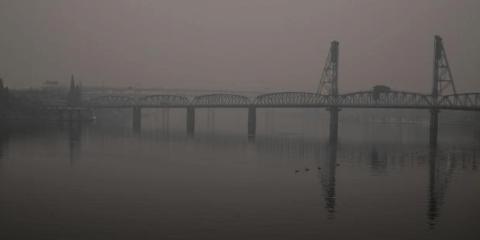 Smoky Air in Portland after Wildfires