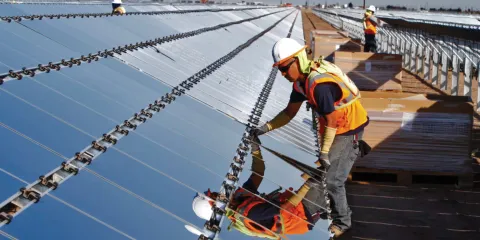 Solar panels installation