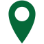 Stylized icon of a location pin from a map