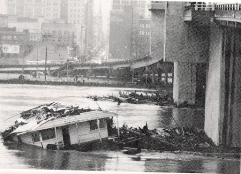 Damage from 1964 Christmas Flood 