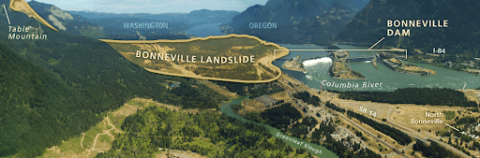 Historic Bonneville Landslide Map