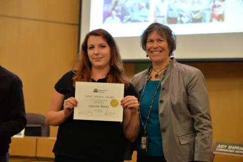 Carson Bortz is a 2016 volunteer Recognition Award winner