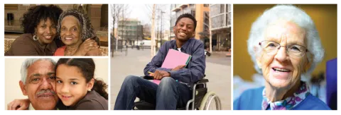 Diverse older and disabled people