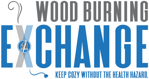 A logo for the wood stove exchange program