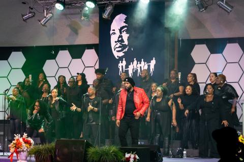 group music performance to honor Martin Luther King Jr. Day