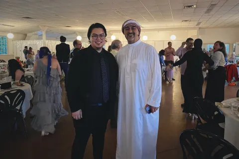 Multnomah County Auditor’s Office Constituent Relations and DEI Engagement Specialist, Raymond De Silva (on left) and AACCO board member and County employee, Ahmed Alzubidi (on right).
