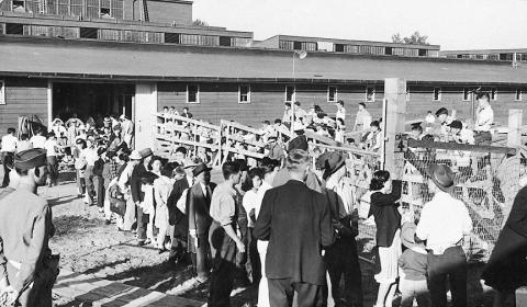 This month marks 80 years from when government forced Portland-area Japanese and Japanese Americans to leave their homes for the North Portland Assembly Center // Photo by Oregon History Project.