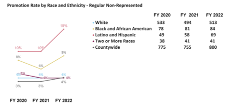 Promotion Rate by Race and Ethnicity - Regular Non-represented