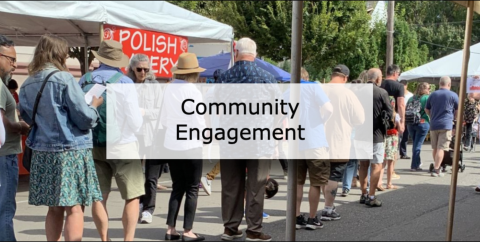 Some of the crowd entering the Portland Polish Festival.