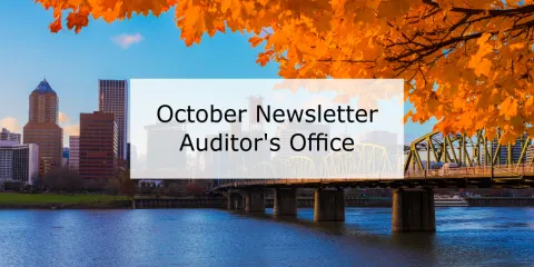 October newsletter with Portland waterfront