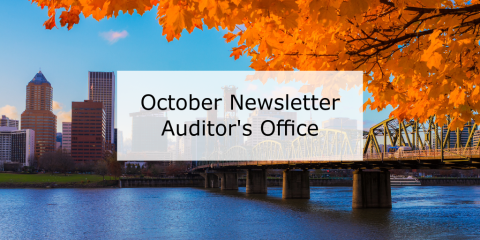 October newsletter with Portland waterfront 