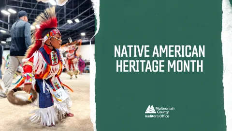 Native American boy dancing at powwow