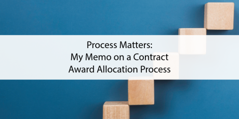 Process matter header - my memo on a contract award allocation process