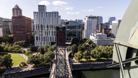 View of downtown from Hawthorne Bridge