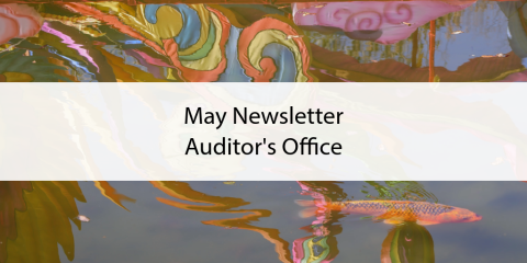 Auditor's May newsletter header