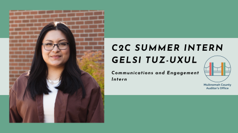 Multnomah County C2C Gelsi Tuz Uxul Intern