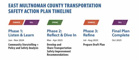 Graphic of project timeline, as described in text below