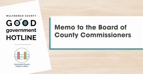 Memo to the Board of County Commissioners 2024 Header