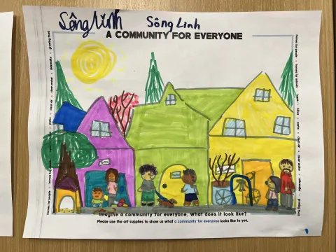 Colorful artwork created by a Multnomah County community member.
