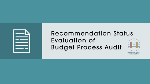 Recommendations Status Evaluation of Budget Process Audit