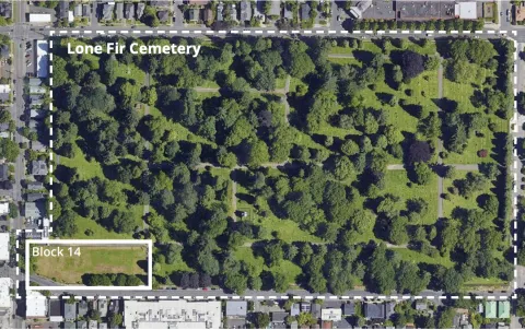 Google Maps View of Lone Fir Block 14