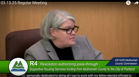 Commissioner Moyer speaking at the 3-13-25 County Board Meeting