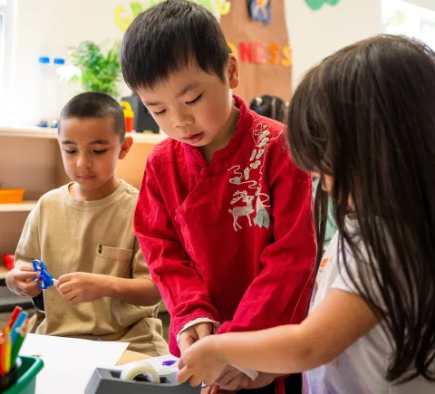 Children crafting