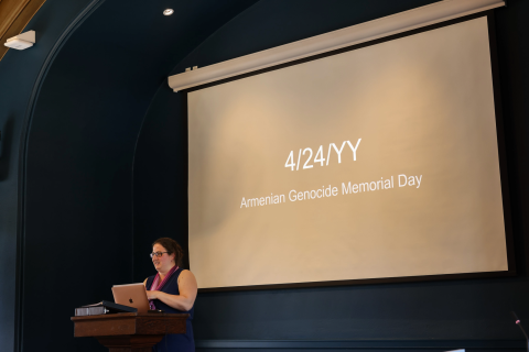 On April 24, Immigrants and Refugees Employee Resource Group Chair Alis Smbatyan presented at the Armenian Genocide Remembrance event, at North Portland Library, in Multnomah County.