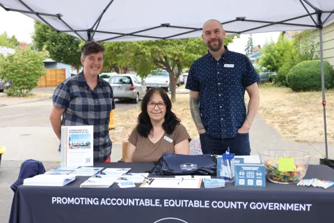 Multnomah County Auditor's Office at the Rocky Butte Farmers Market.