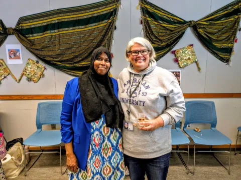 Iman Mohamud and Commissioner Moyer