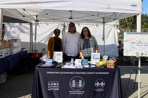 Multnomah County Auditor's Office at Lents Farmers Market October 2025