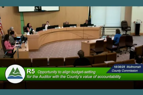 R5 Multnomah County Auditor McGuirk Presentation on October 30, 2025